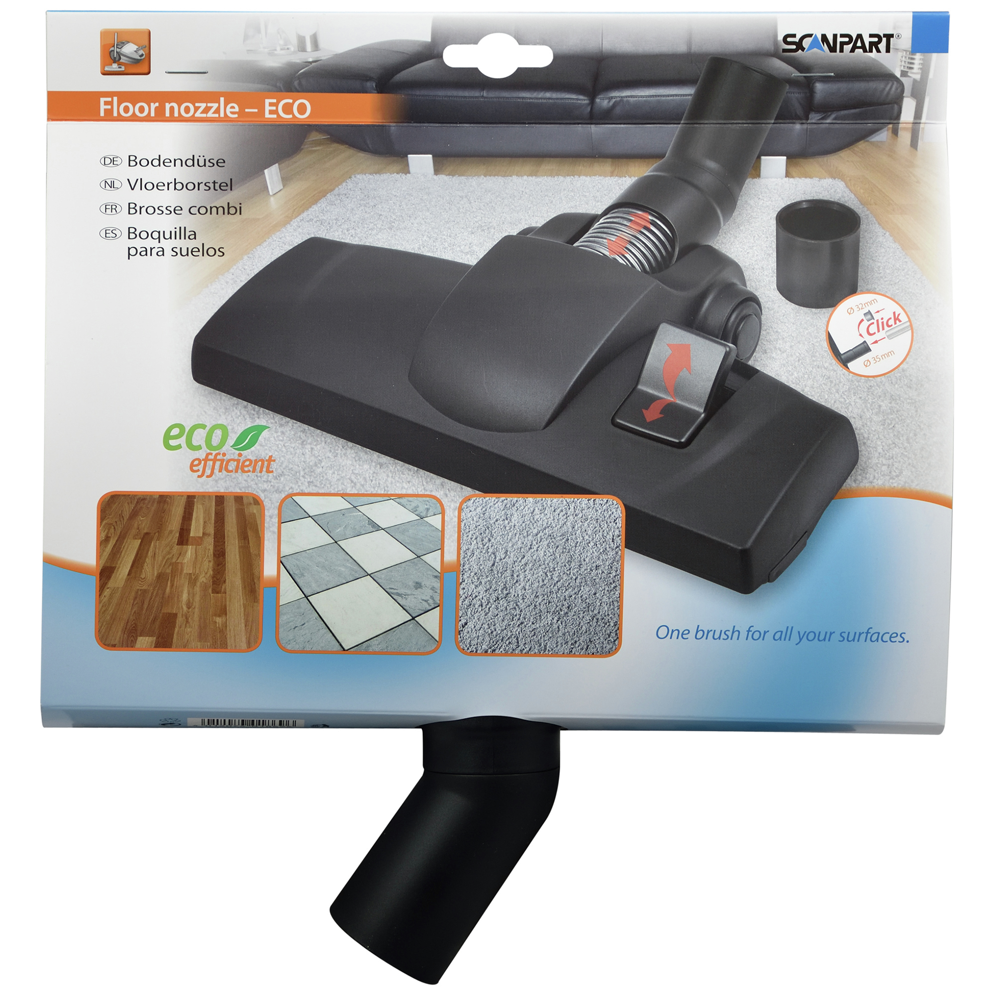 Scanpart lattia & -mattosuulake AEG/Bosch/ Electrolux/Miele/Panasonic/Nilfisk/Siemens...