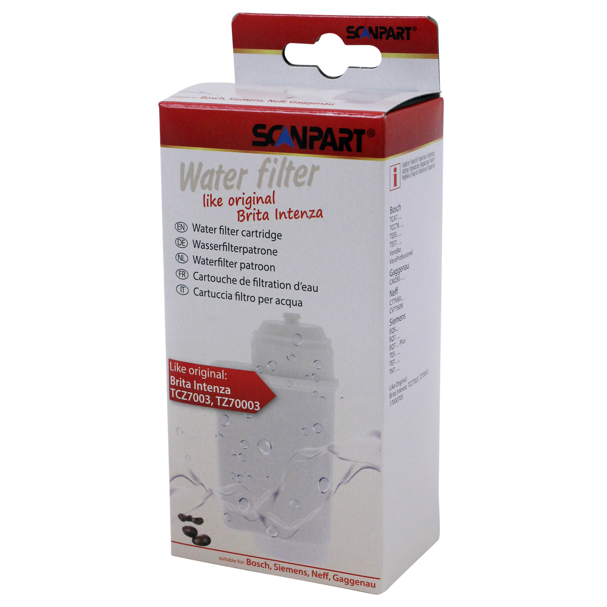 Scanpart Vedensuodatin Bosch & Siemens -kahviautomaateille