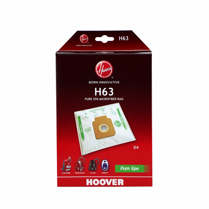 Hoover Pölypussi H63 4kpl, Capture, Flash, Freespace & Sprint-malleihin