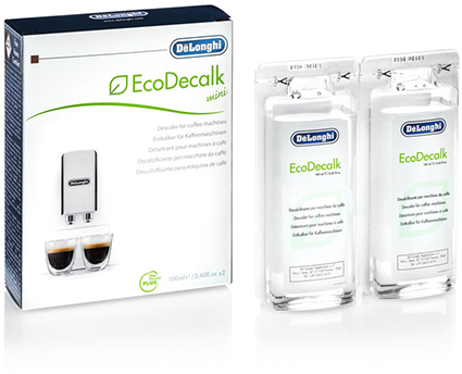 DeLonghi EcoDecalk 2x100ml kalkinpoistoaine, helppo, tehokas ja nopea.