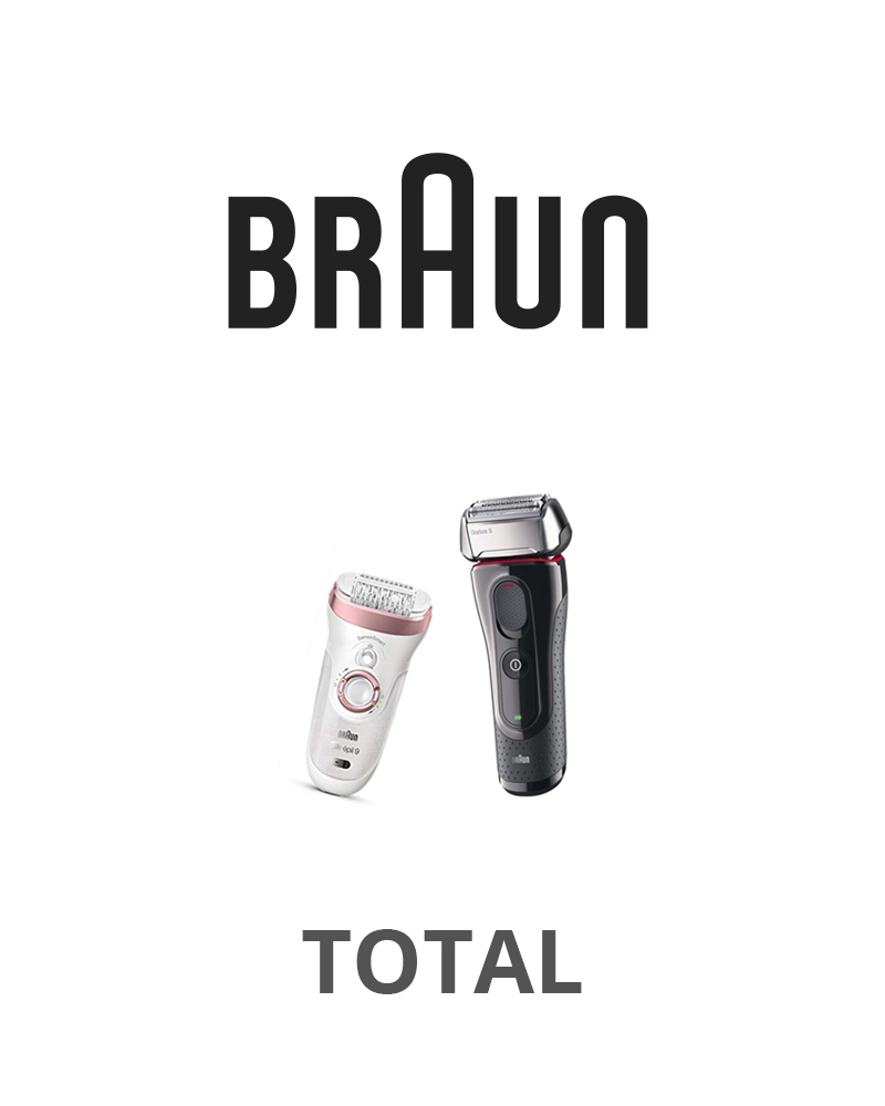 Braun epilaattori & partakoneen huoltopaketti Total - Huolto Takuu 3 kk